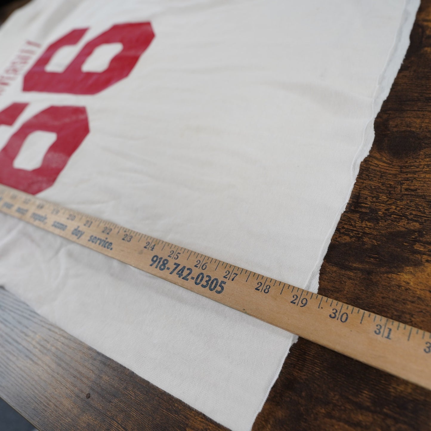 (M) True Vintage 70s Boston University Football Jersey Men's M White Red College