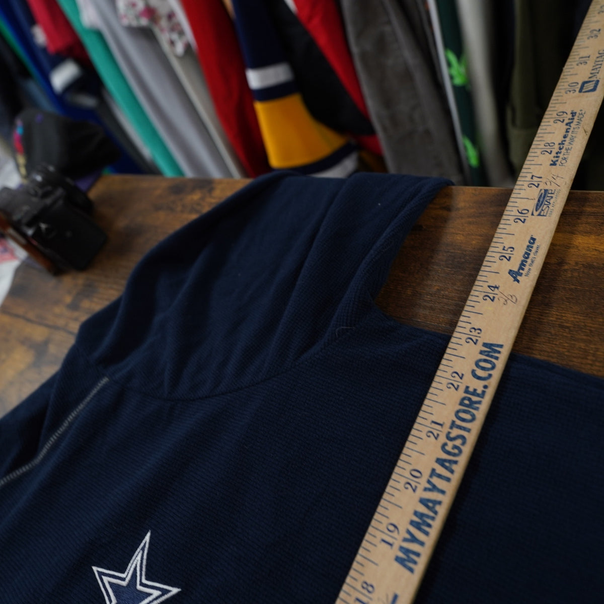 (L) Dallas Cowboys Antigua 1/4 Zip Pullover Sweater Men's L Navy Blue NFL