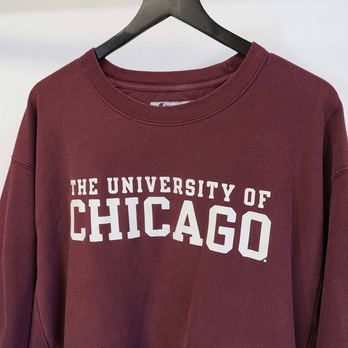 (XL) University of Chicago Vintage Champion Reverse Weave Sweatshirt Men's XL Maroon