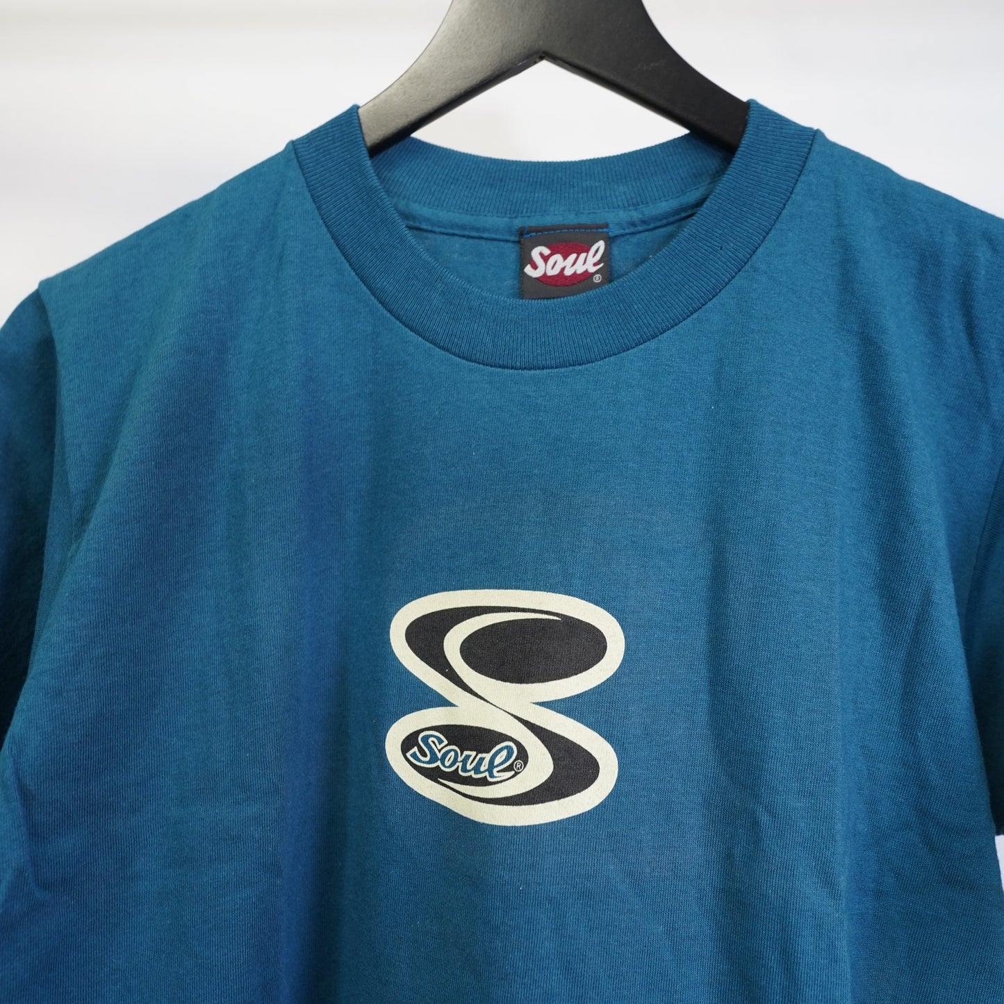 (M) Vintage Soul Skate & Surf Single Stitch Jesus T-Shirt Men's M Blue 90s Y2K God