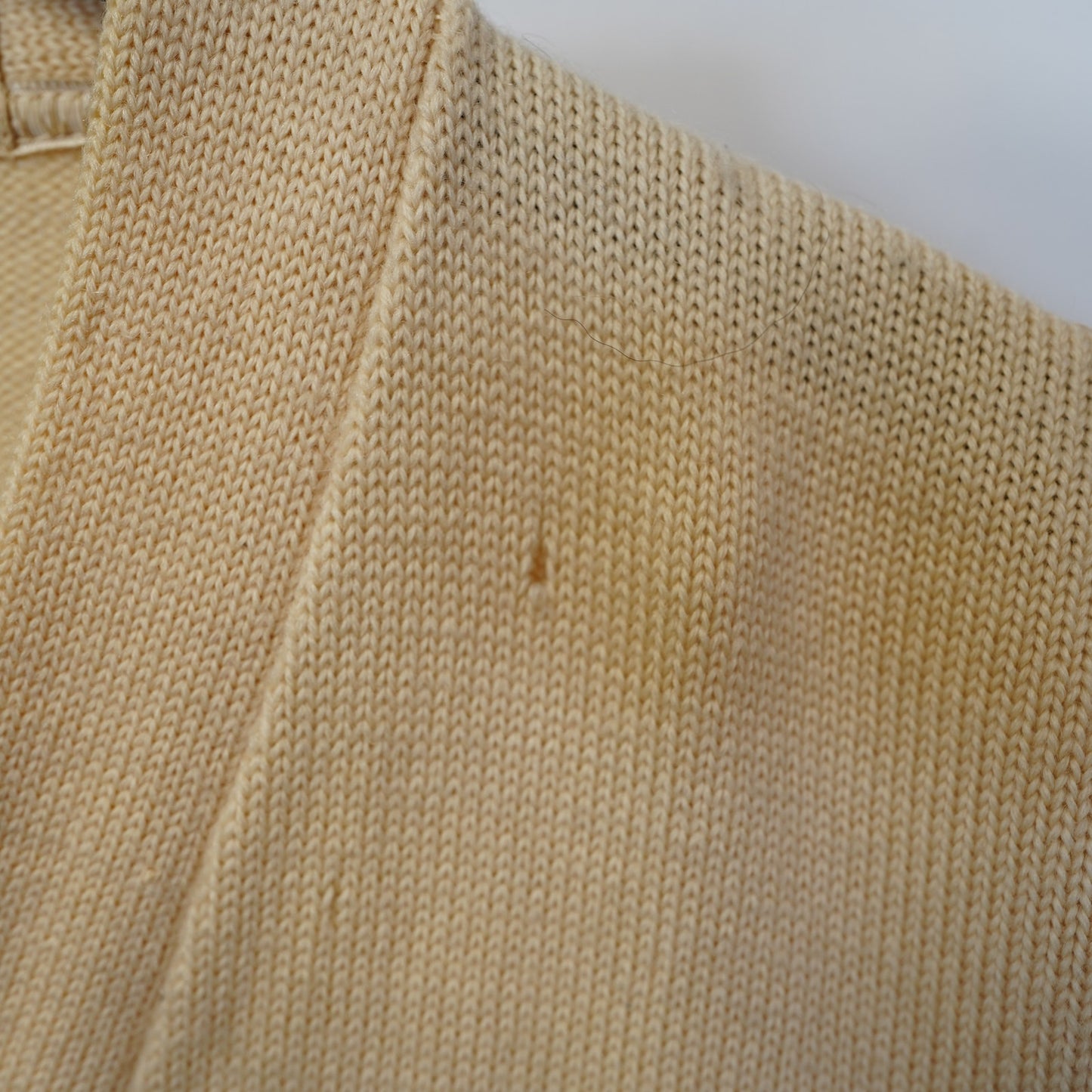 (S) True Vintage 1940s-50s Letterman Knit Wool Cardigan Sweater "L" Men's S Tan