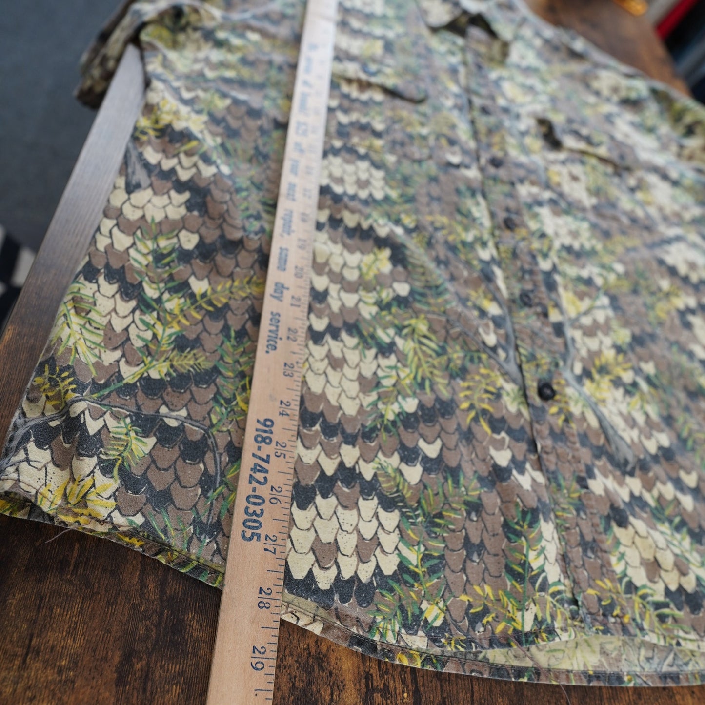 (XL) Vintage 80s Diamondback Camouflage Button Up Men's XL Hunting Shooting Western