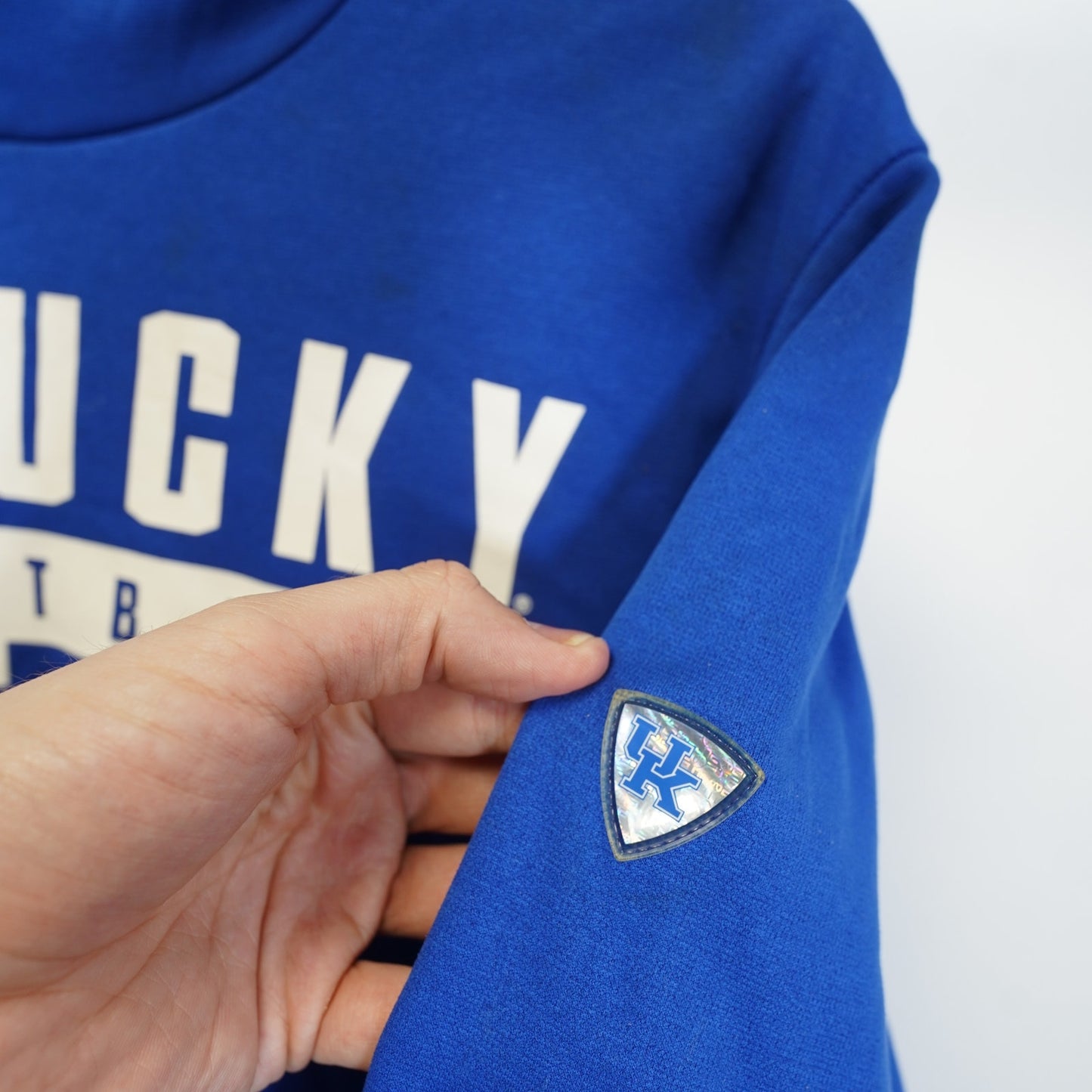 (L) University of Kentucky Wildcats Nike Elite Basketball Hoodie Men's L Blue