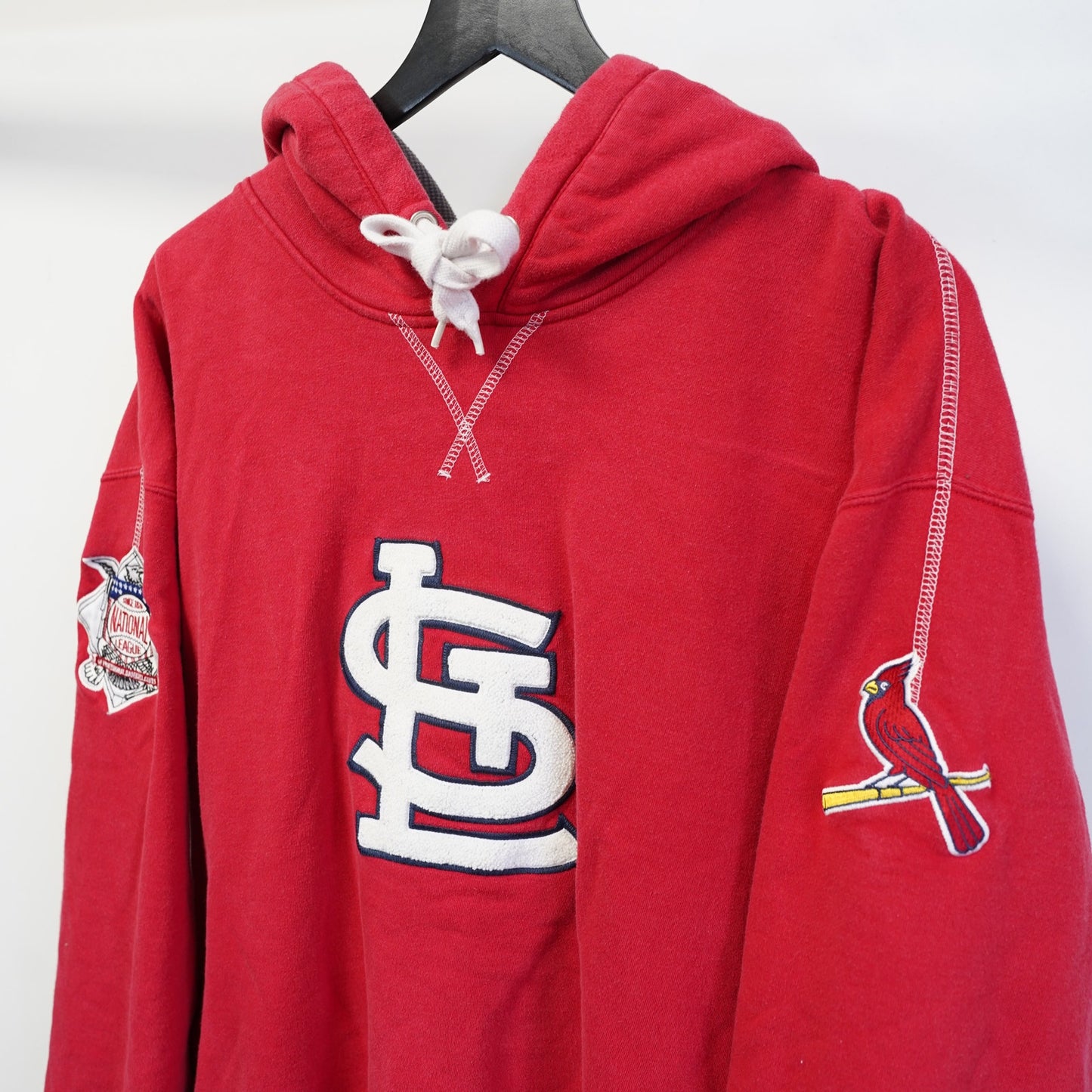 (XXL) Vintage St. Louis Cardinals Majestic Embroidered Hoodie Men's XXL Red MLB Y2K