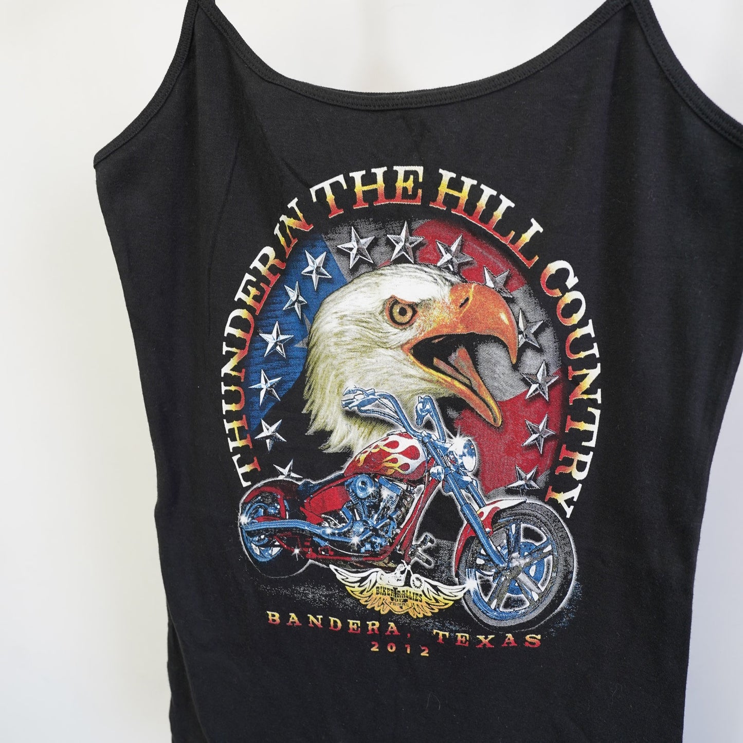 (Women's XL) Vintage Bandera Texas Biker Rally Tank Top Women's XL Y2K 2000s Motorcycle