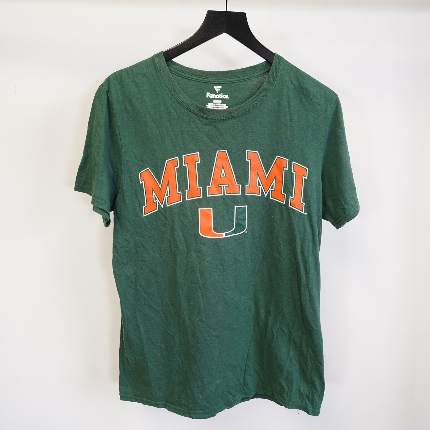 (M) The University of Miami Hurricanes T-Shirt Men's M Green Fanatics The U
