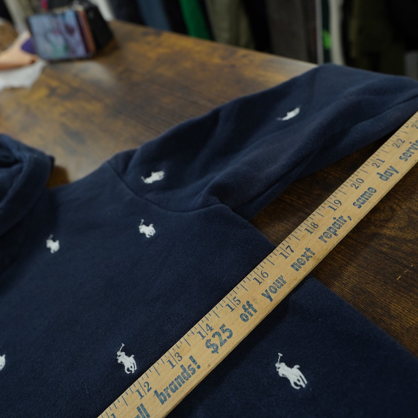 (Boys M) Vintage Polo Ralph Lauren Embroidered Horse Hoodie Boys M 10-12 Blue White