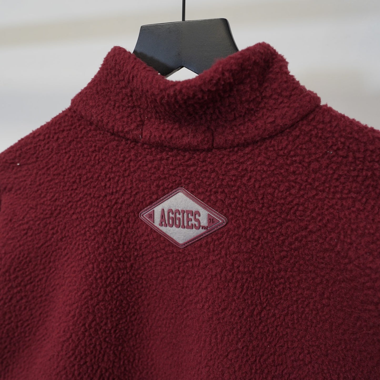 (M) Texas A&M Aggies Fleece 1/4 Zip Pullover Sweater Men's M Maroon Sewn Jacket
