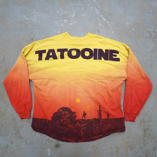(XL) Disney Star Wars Tatooine Spirit Jersey Shirt Size XL AOP Long Sleeve Yellow
