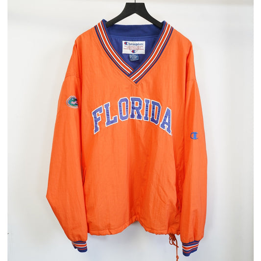 Vintage((XXL) Florida Gators Champion Pullover Sewn Windbreaker Men's XXL Orange 90s