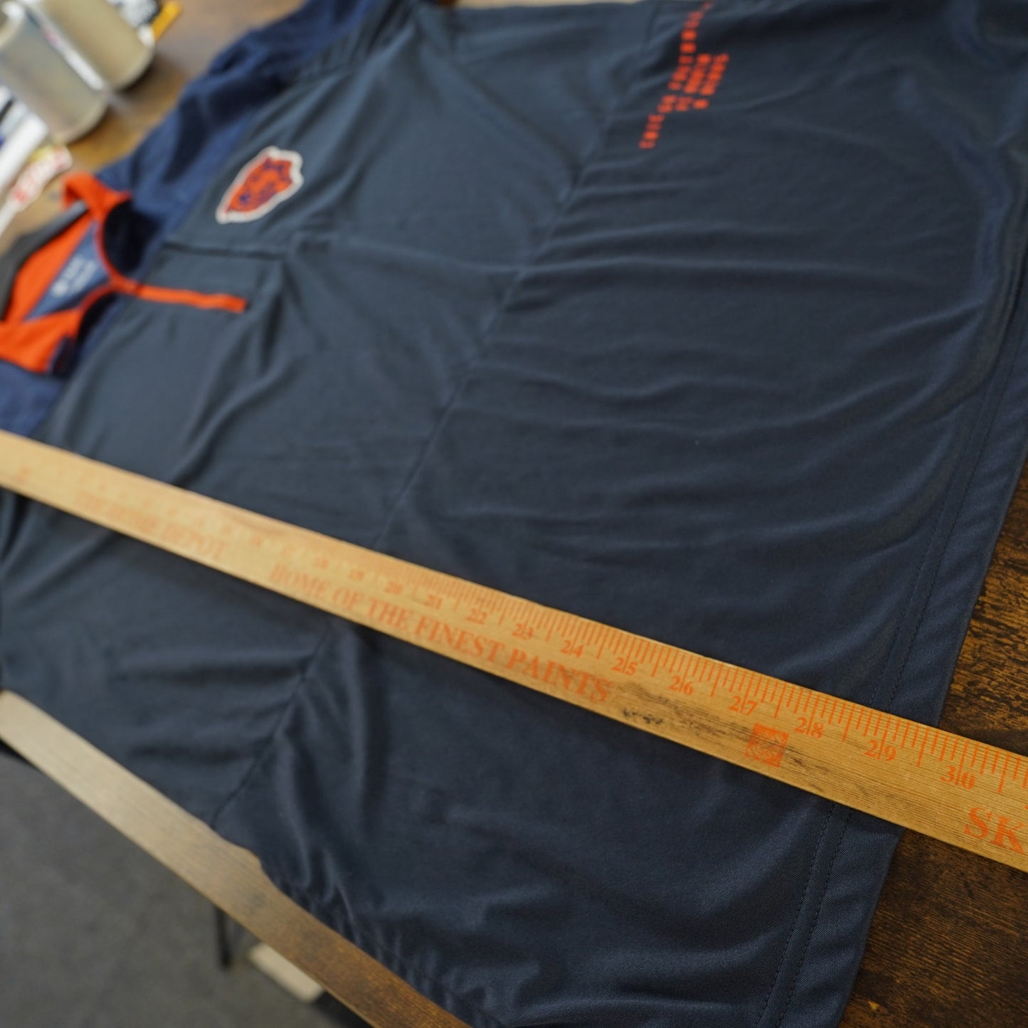 (XL) Chicago Bears NFL Team Apparel 1/4 Zip Pullover Men's XL Blue Orange Sideline