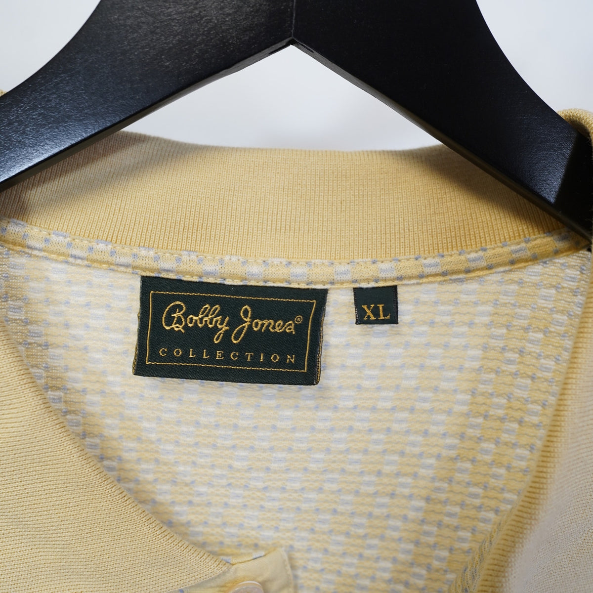 (XL) Vintage BWM Bobby Jones 90s Golf Polo Shirt Men's XL Yellow Retro Motorsports