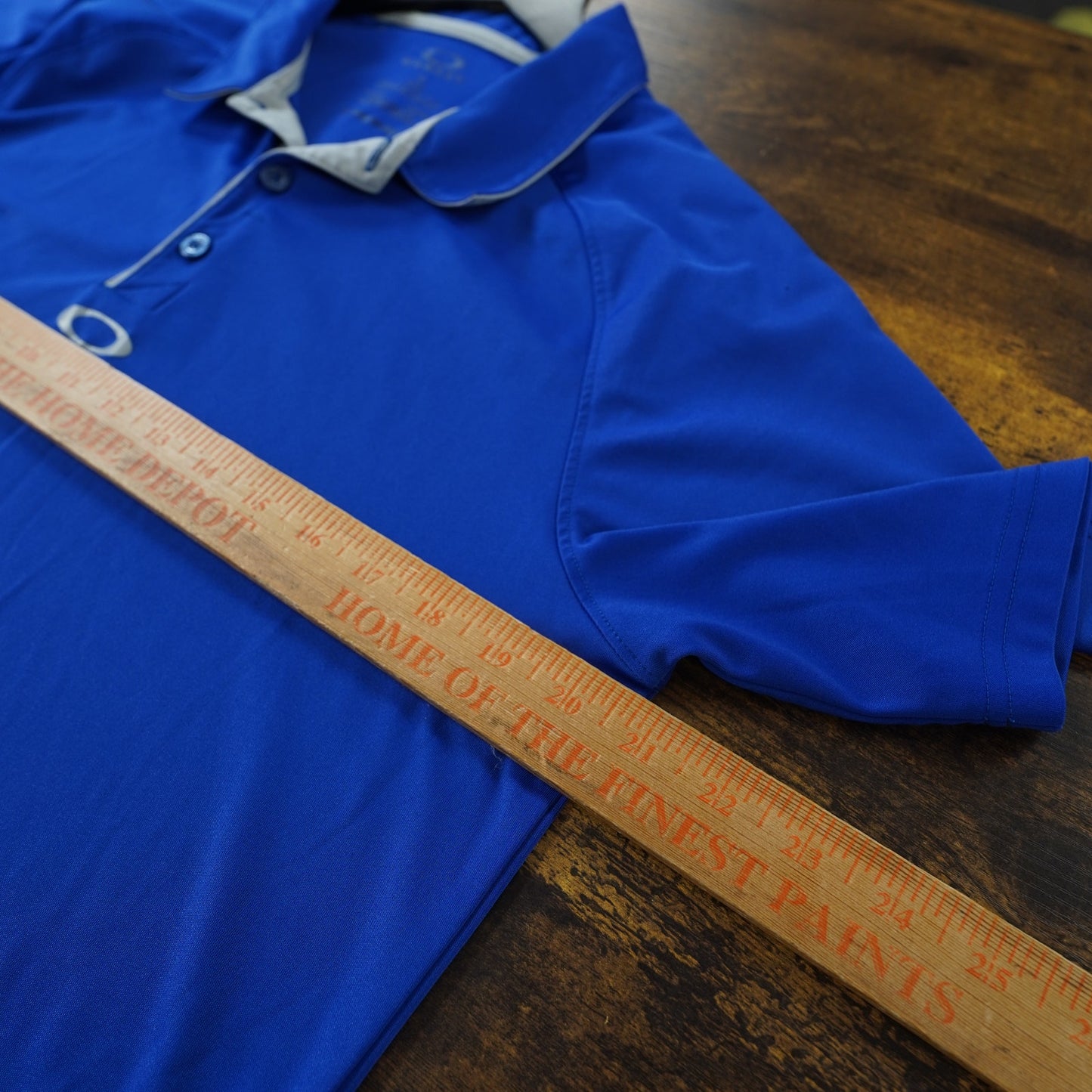 (M) Oakley Hydrolix Elemental Golf Polo Shirt Men's M Electric Blue Y2K 2000s Preppy