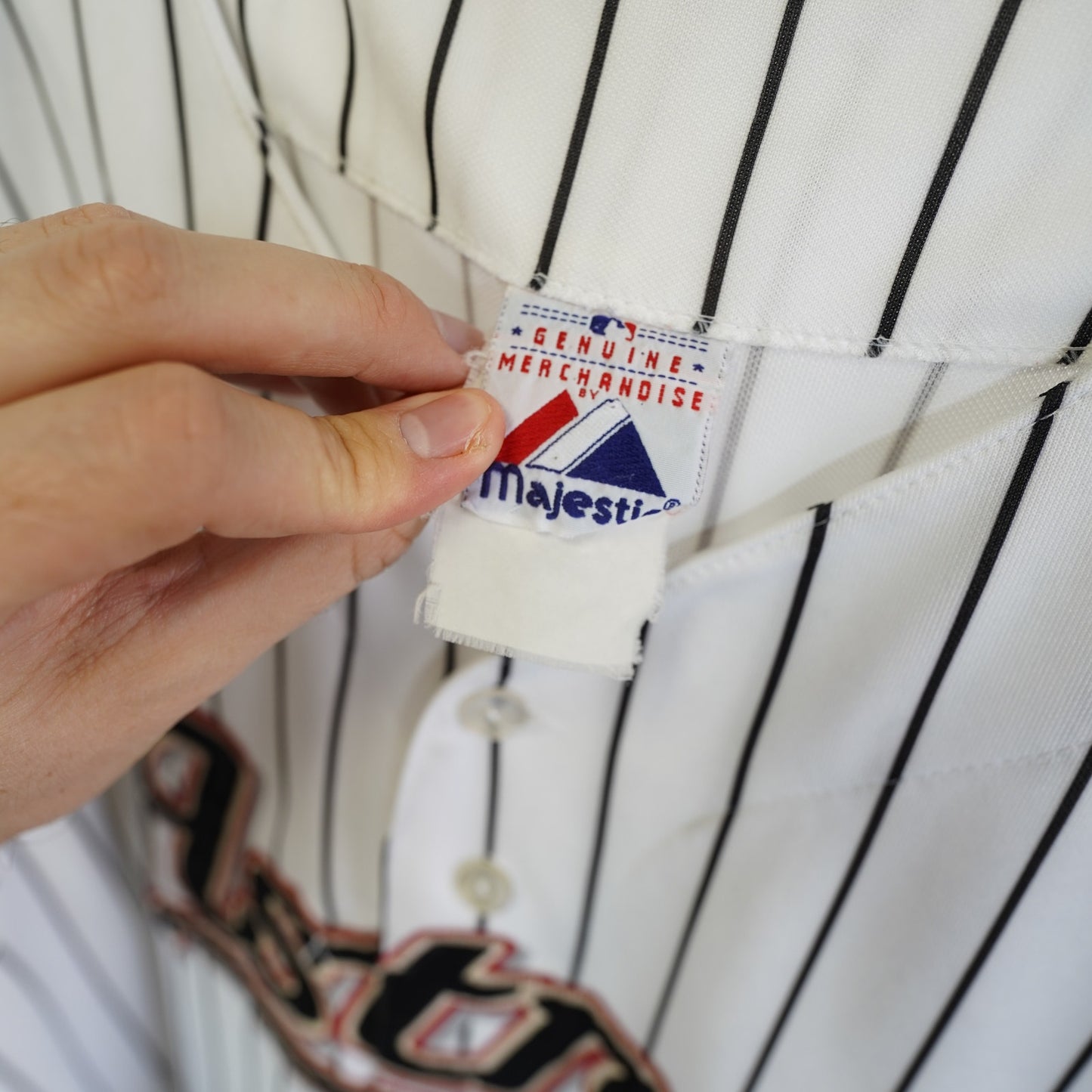 (3XL) Vintage Houston Astros Pinstripe Majestic Authentic Baseball Jersey