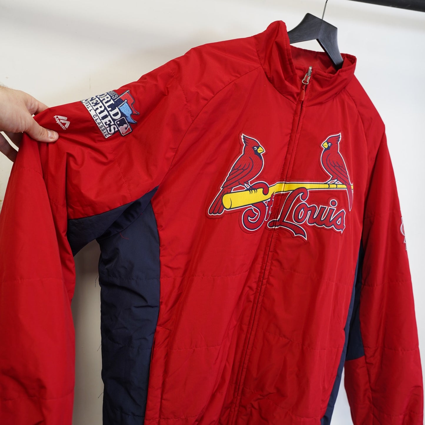 (XXL) Vintage St. Louis Cardinals Majestic Stitched Full Zip Jacket Men's 2XL Red Y2K