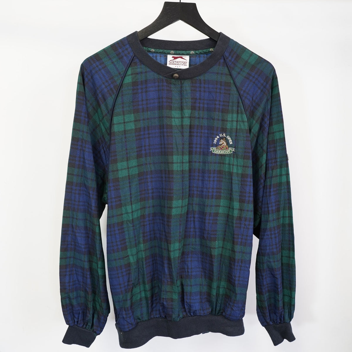 Vintage (L) 1994 US Open Oakmont Golf Plaid Pullover Windbreaker Jacket Men's L 90s