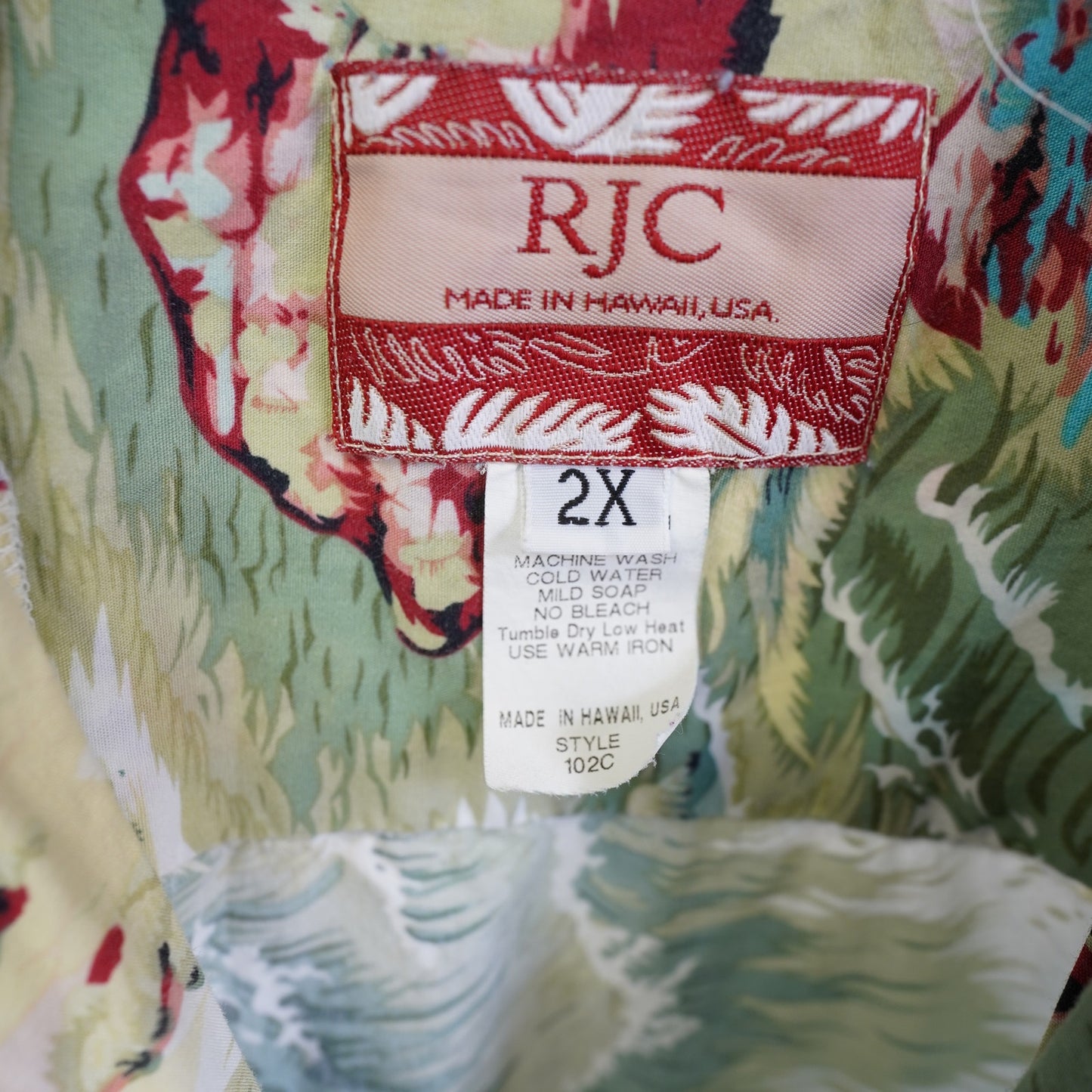 (XXL) Vintage 90's RJC Hawaiian Shirt Men's 2XL Floral Tropical Made in USA XXL Flower