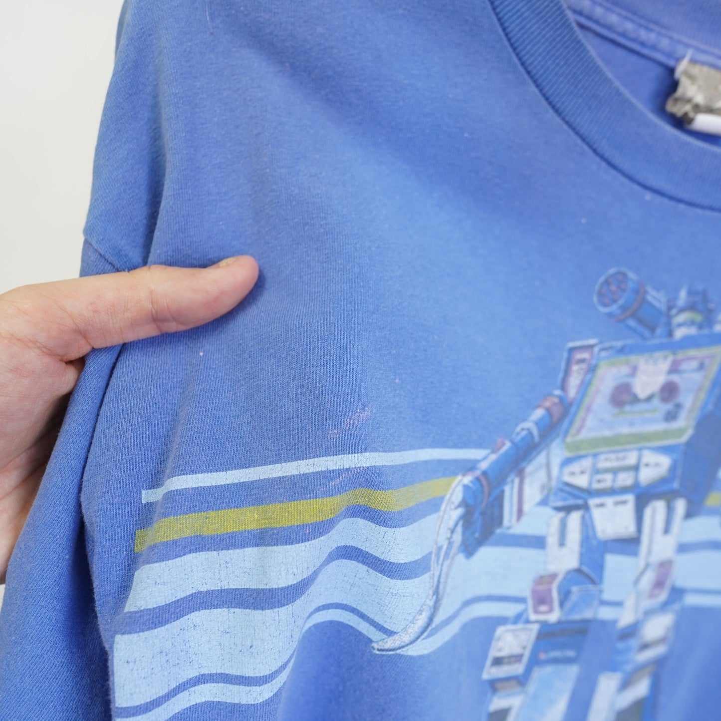 (L) Vintage Transformers 2007 Optimus Prime T-Shirt Men's L Blue Y2K Retro
