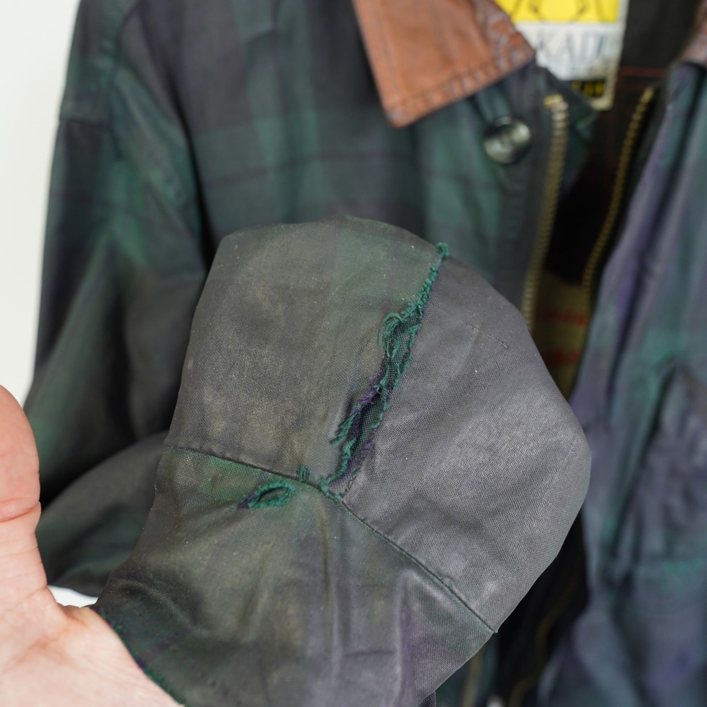 (M) Vintage Kakadu Traders Australia Plaid Waxed Field Jacket Men's M Navy 90s Coat