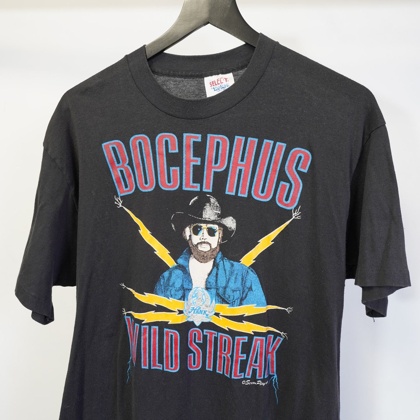(M) Vintage 1988 Hank Williams Jr. Bocephus Wild Streak Tour Band T-Shirt Men's M/L