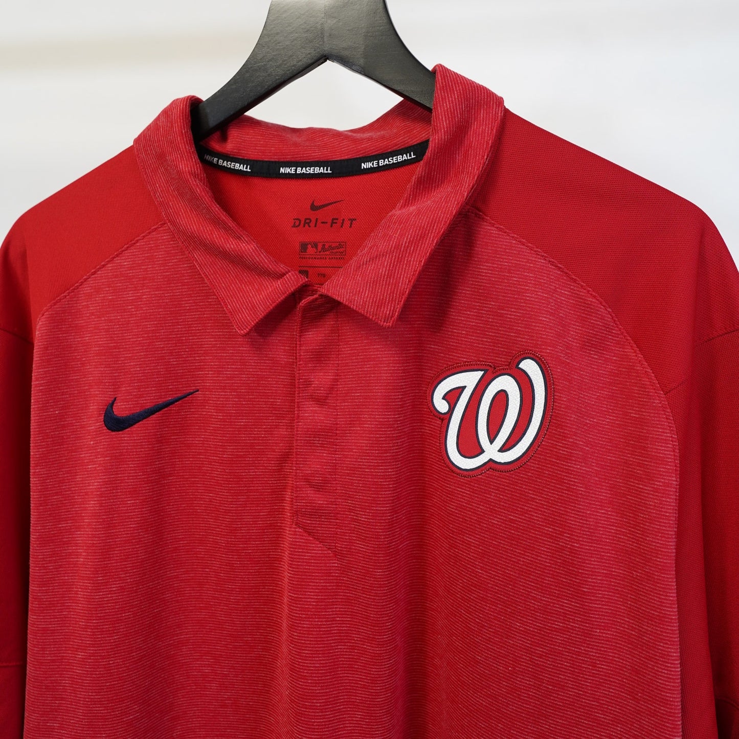 (XXL) Nike Washington Nationals Dri-Fit Polo Shirt Men's XXL Red MLB Baseball