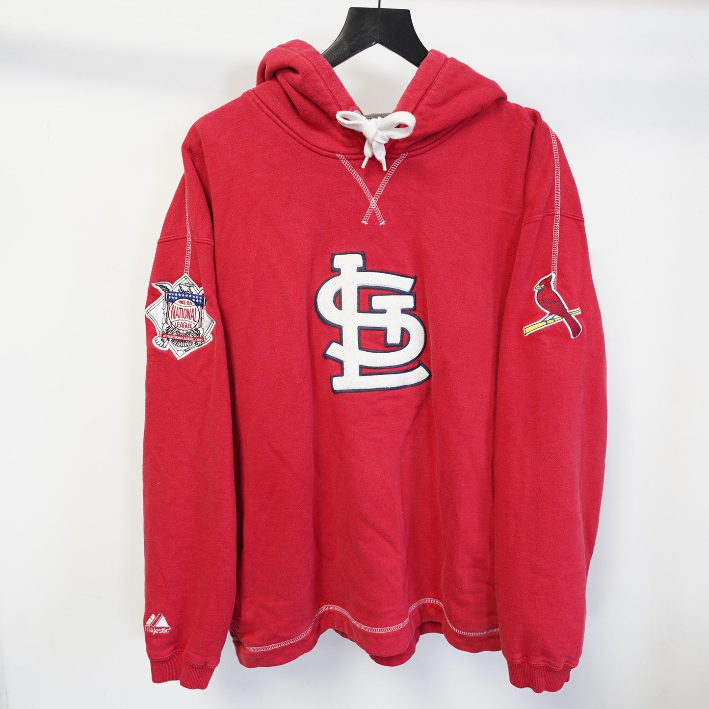(XXL) Vintage St. Louis Cardinals Majestic Embroidered Hoodie Men's XXL Red MLB Y2K