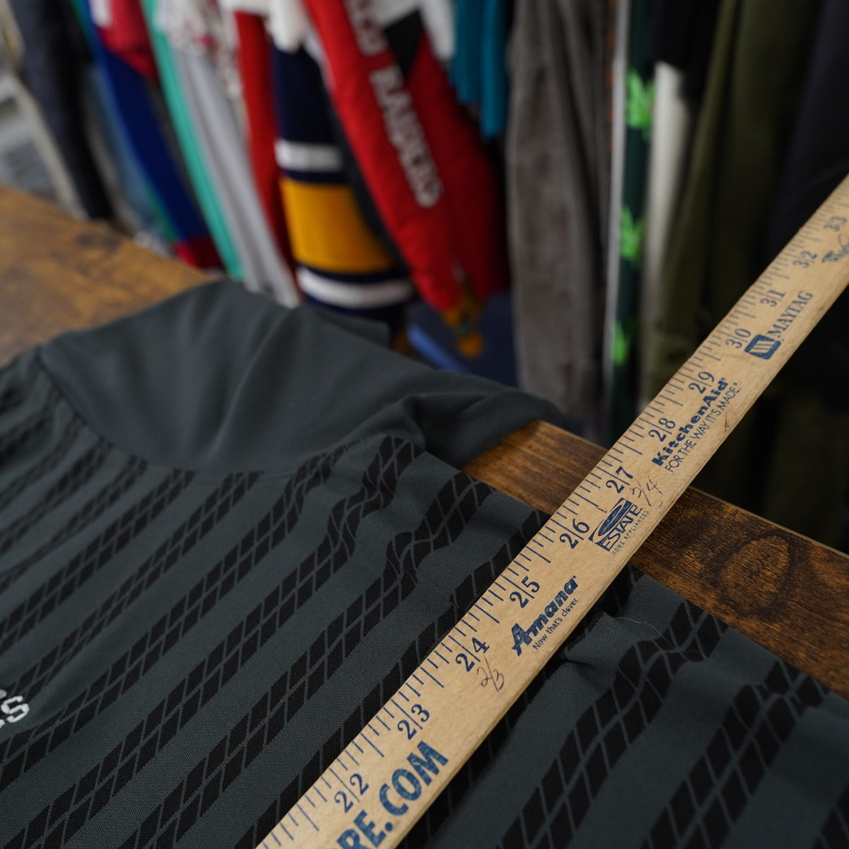 (XXL) Nike P-51 Mustang Fighter Plane Sewn Striped Dri-Fit Golf Polo Shirt Men's XXL