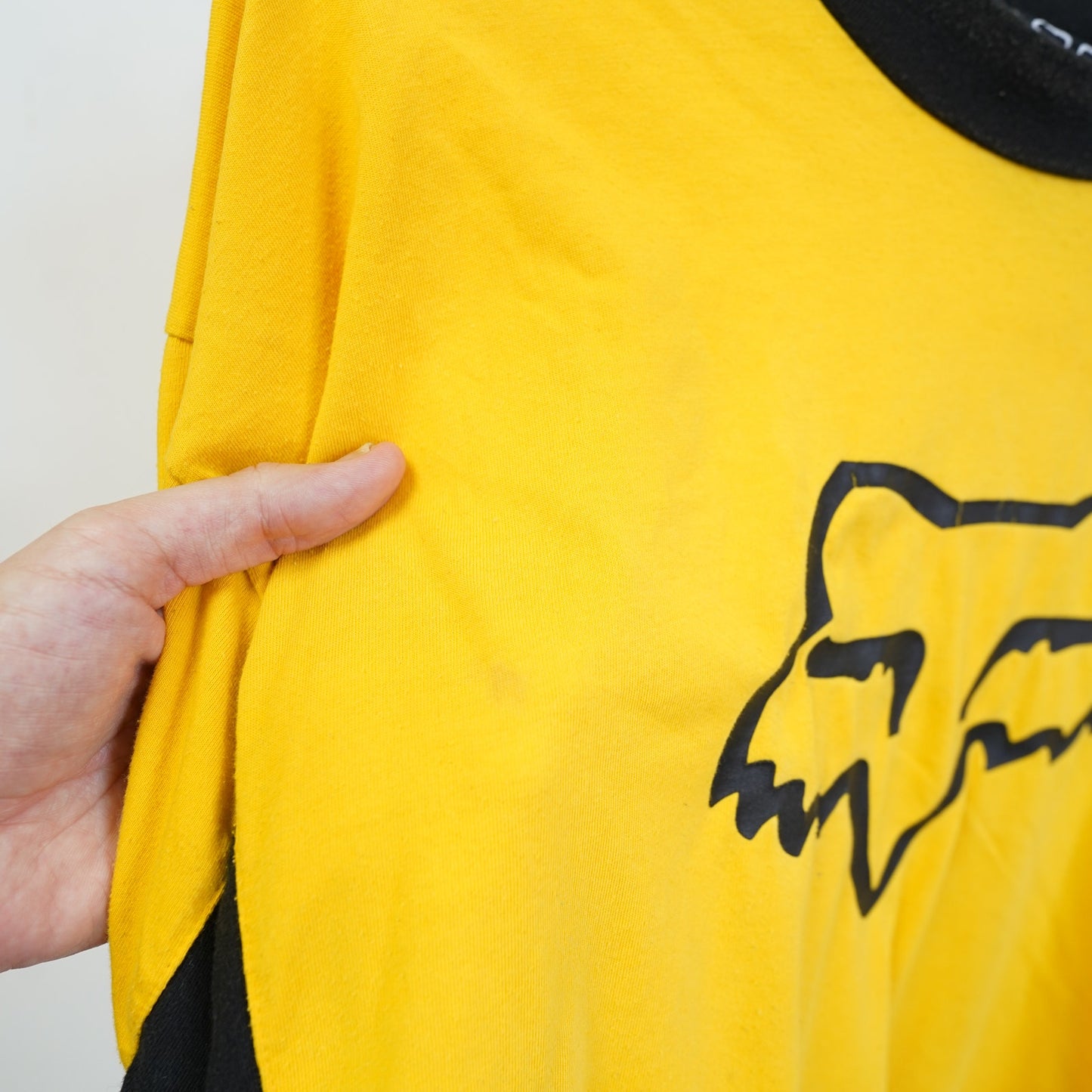 (XXL) Vintage Fox Motocross Racing Jersey Y2K Men's XXL Yellow Black BMX Motorcycle