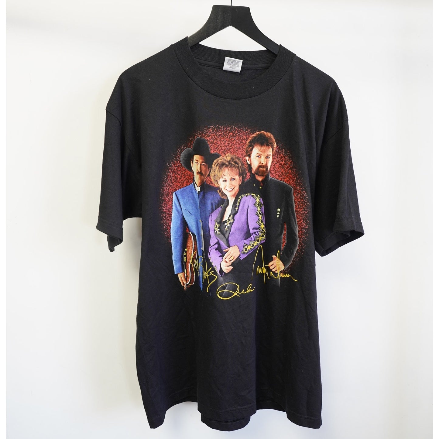 (XL) Vintage 1997 Brooks & Dunn Reba McEntire Band Concert Tour T-Shirt Mens XL Black