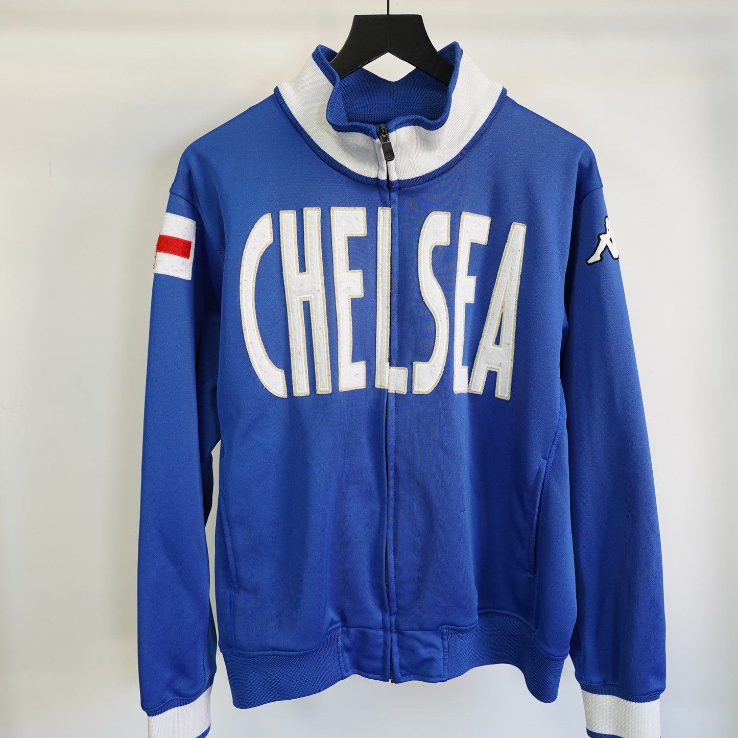 (L) Chelsea FC Sewn Kappa Soccer Track Jacket Men's L Blue Football Premier League
