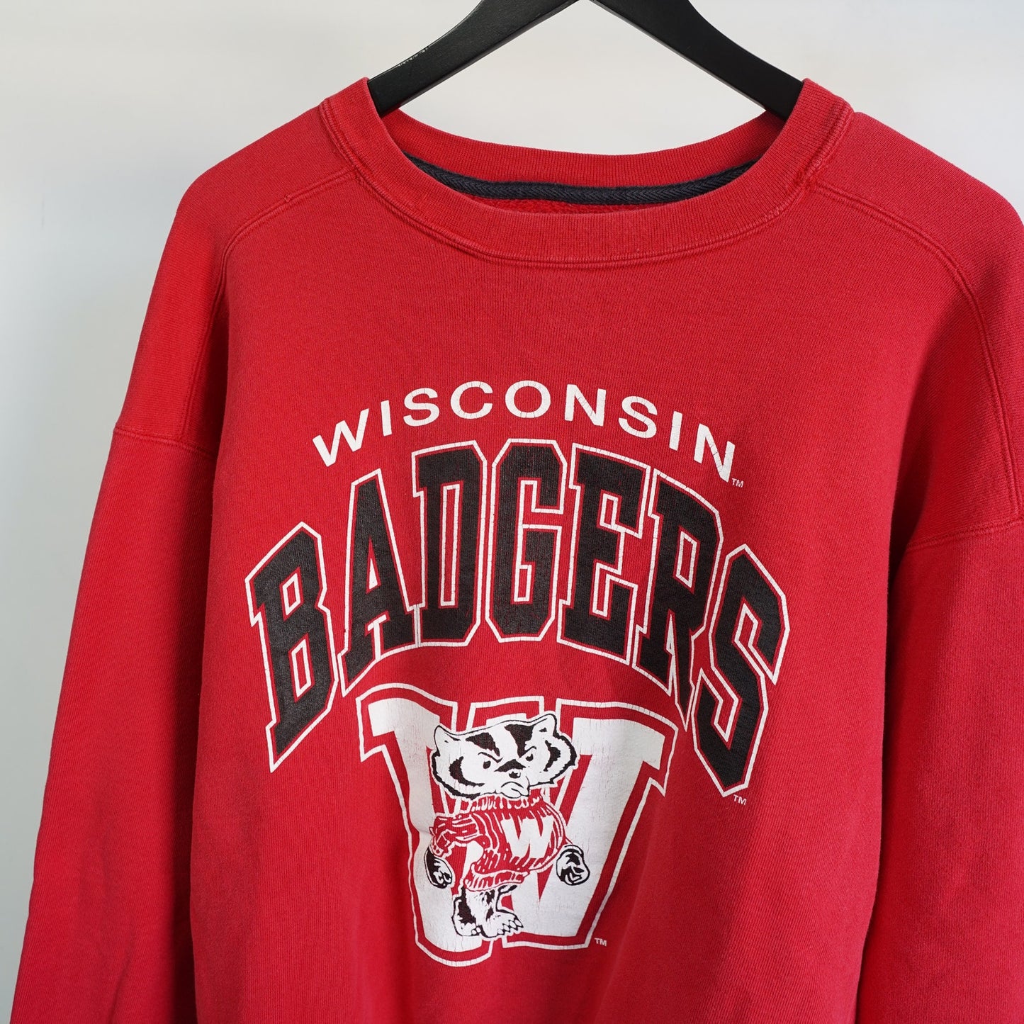 (XL) Vintage Wisconsin Badgers Starter Sweatshirt Men's XL Red 90s Crewneck
