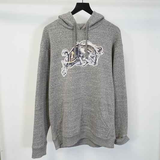 (L) US Navy Champion Heather Gray Hoodie Men's L Naval Academy Midshipmen