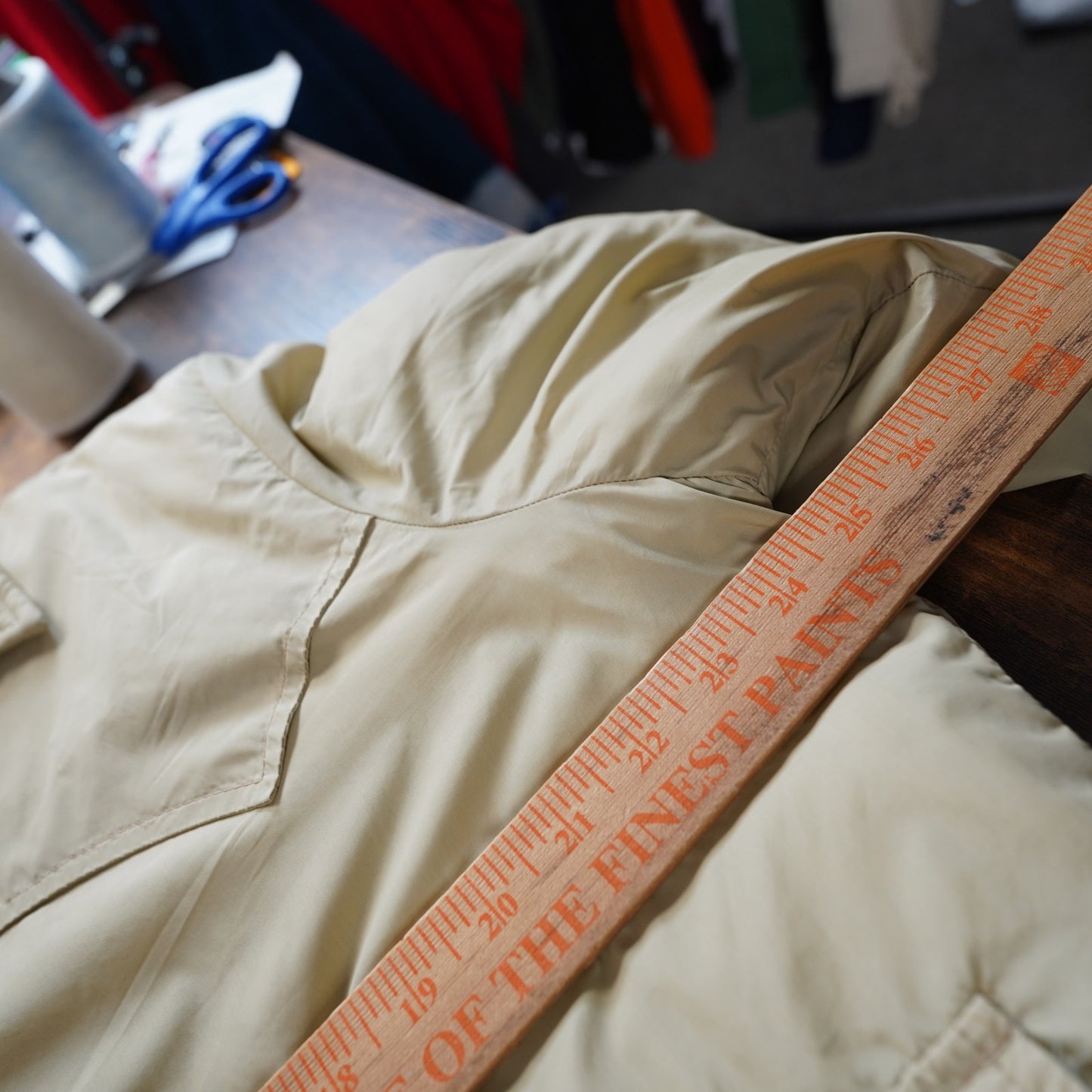 (L) Vintage Lee Storm Rider Western Down Puffer Jacket Men's L Tan Cowboy 80s Ranch