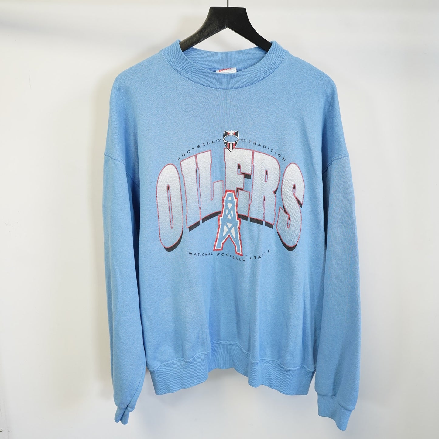 (XXL) Vintage Houston Oilers 90s Hanes Crewneck Sweatshirt Men's XXL Columbia Blue