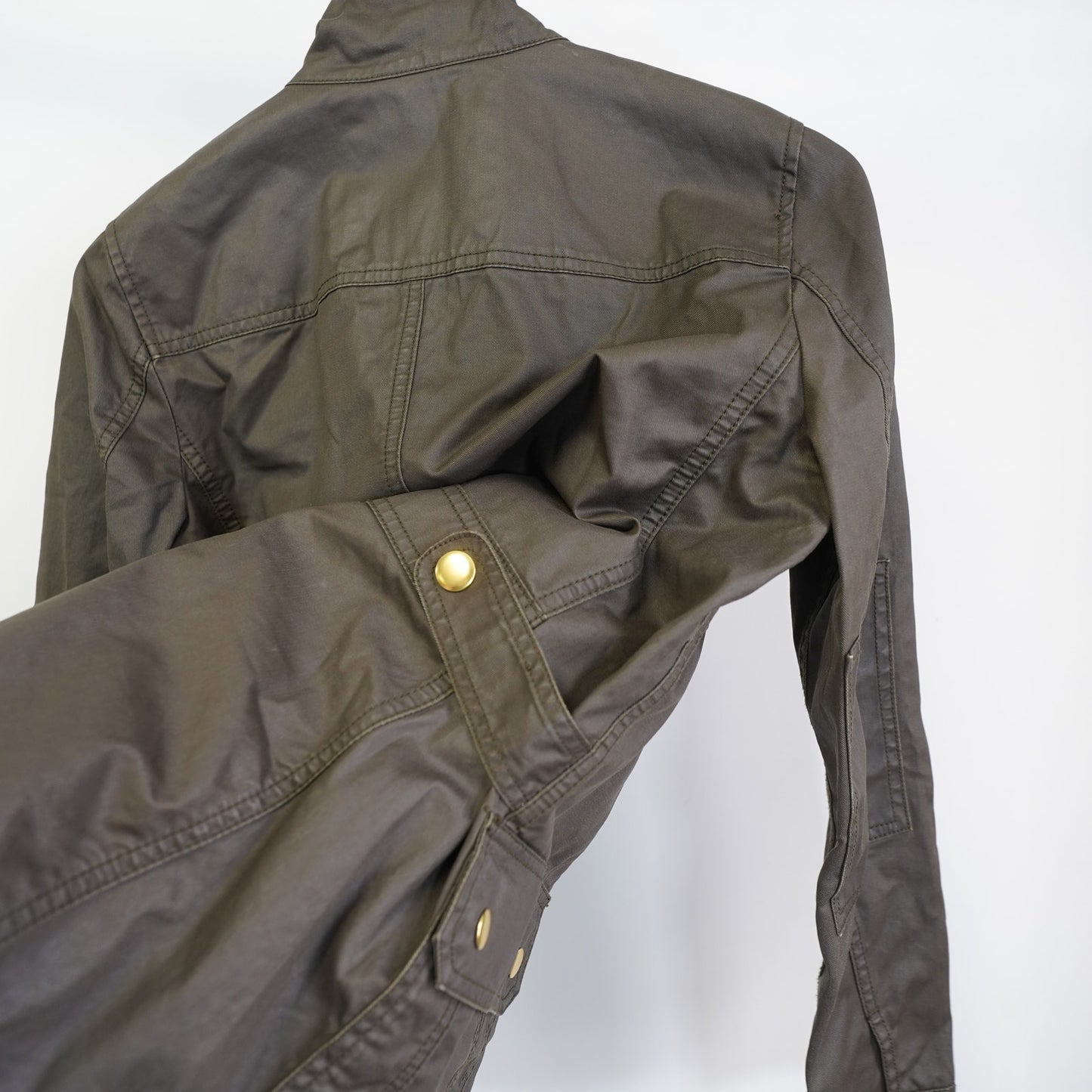(Women's S) J Crew Relaxed Boyfriend Field Jacket Womens Small Olive Green 100% Cotton