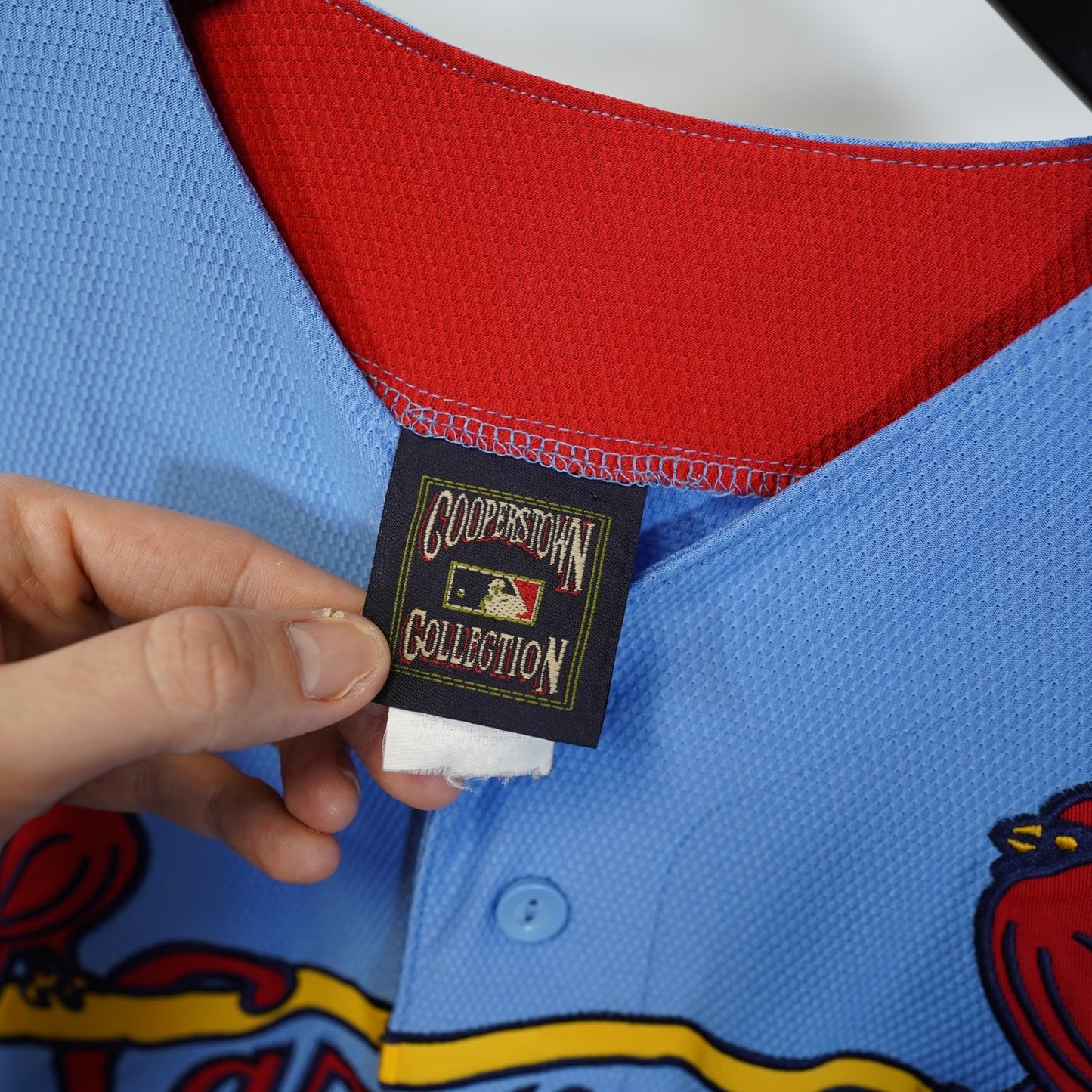 (M) St. Louis Cardinals Majestic Stitched Cooperstown Baseball Jersey Men's M Blue