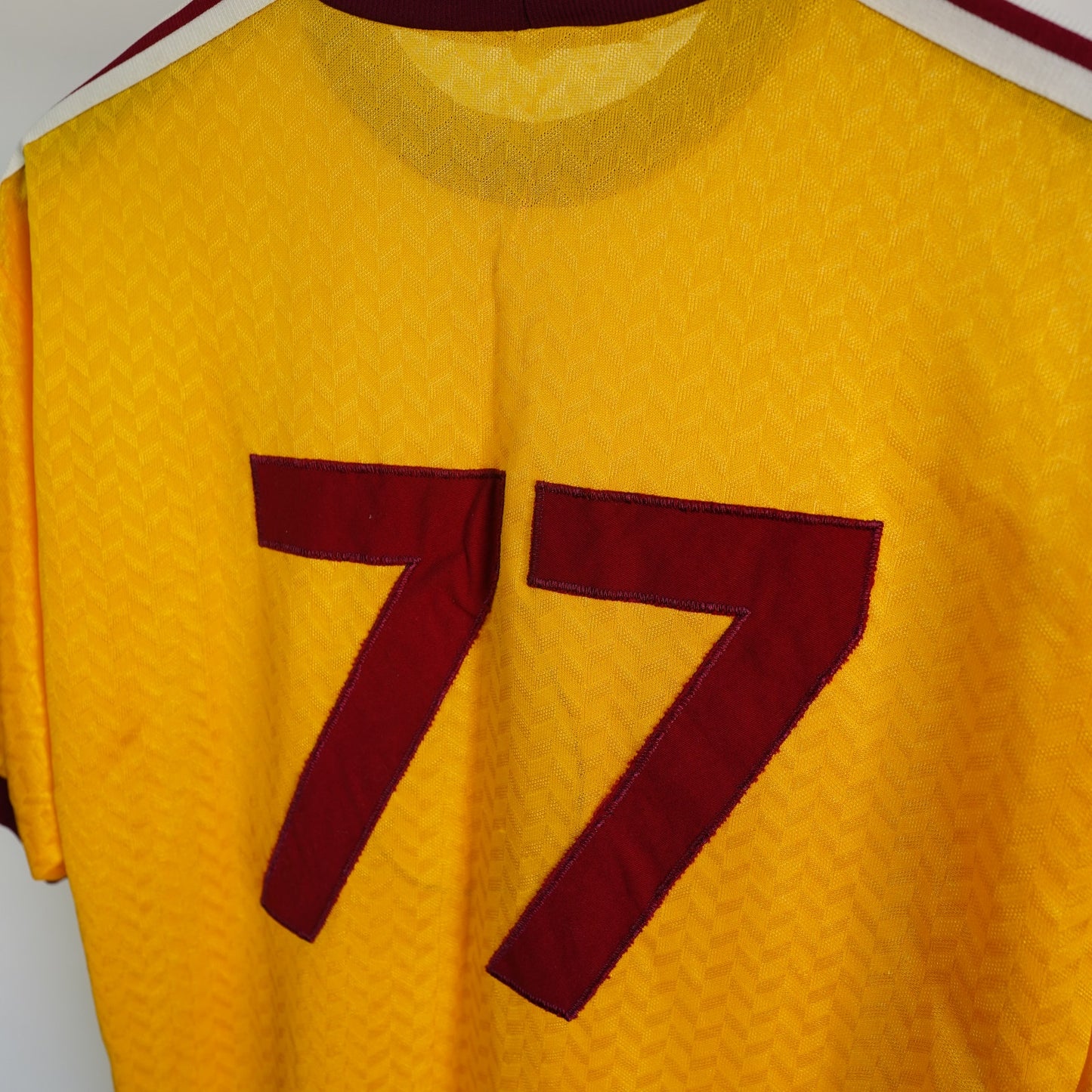 True Vintage 70s Soccer Academy Stitched Jersey Men's M Yellow Futbol