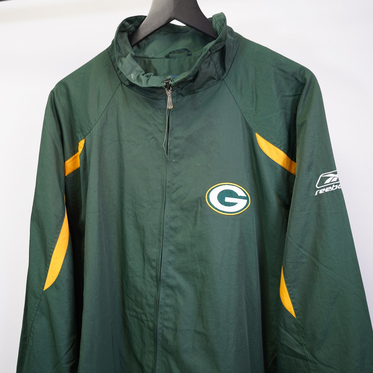 Vintage (L) Green Bay Packers Reebok Stitched Windbreaker Men's L Y2K Retro 2000s
