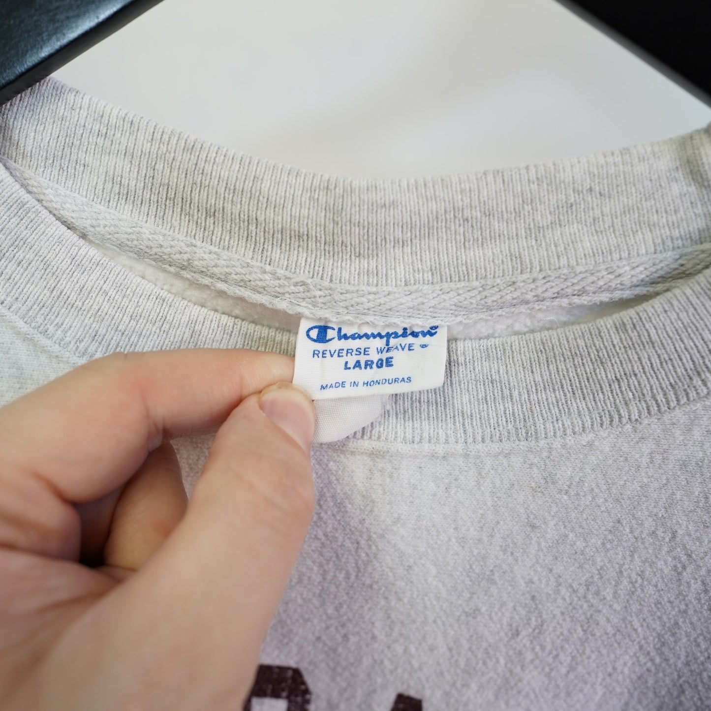 (L) Texas A&M Aggies Champion Reverse Weave Crewneck Sweatshirt Men's L Gray ATM