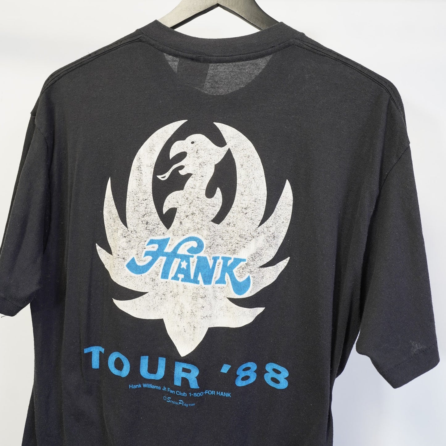(M) Vintage 1988 Hank Williams Jr. Bocephus Wild Streak Tour Band T-Shirt Men's M/L