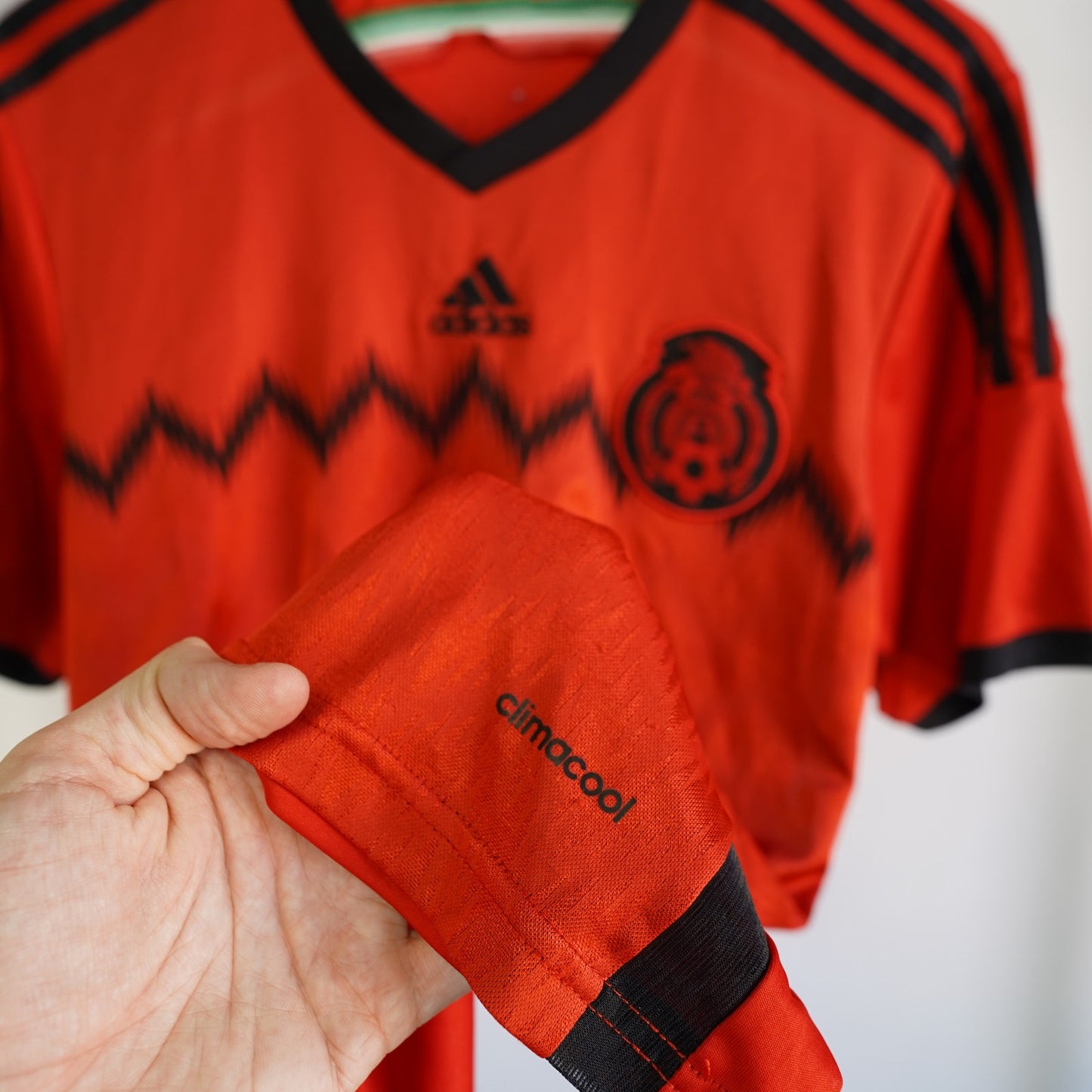 (L) Adidas Mexico 2014 World Cup Away Soccer Jersey Men's L/XL Red Futbol
