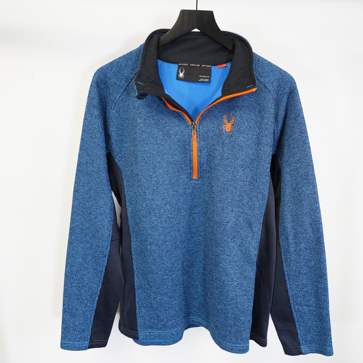 (XL) Spyder Outbound Half-Zip Stryke Fleece Jacket Men's XL Blue Orange 1/4 Zip