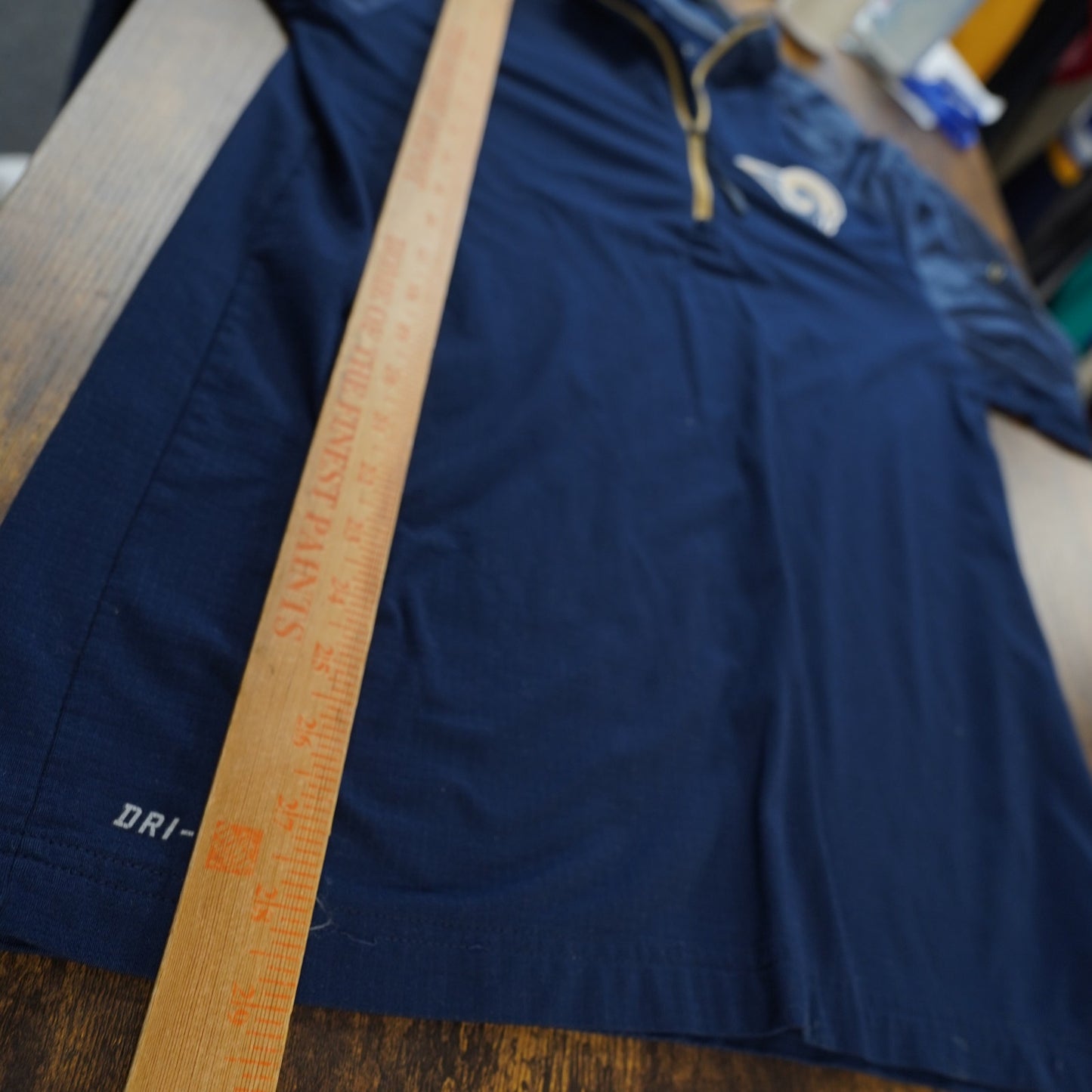 (S) Vintage LA St. Louis Rams Nike Dri-Fit 1/4 Zip Pullover Men's S Navy Jacket