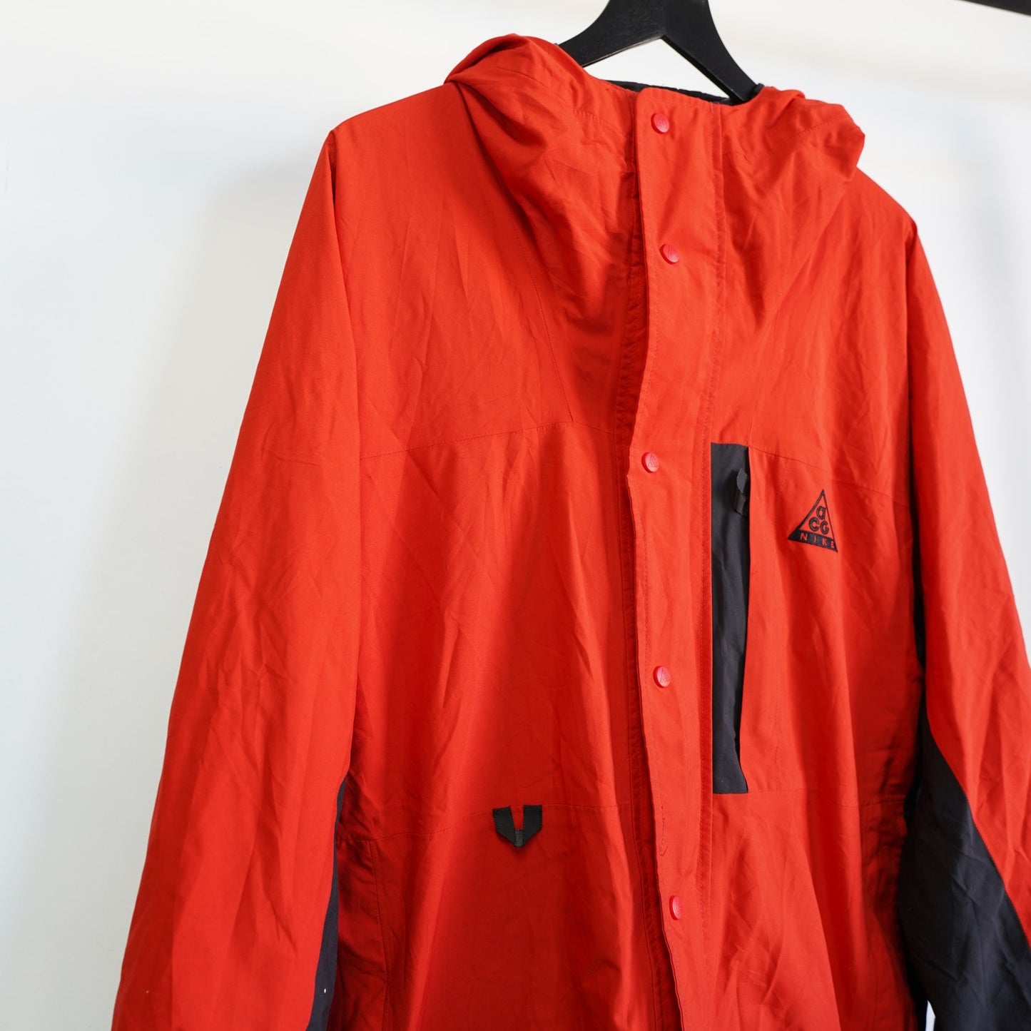(L) Vintage 90s Nike Acg Storm-Fit Mountain Parka Jacket Men's L Red Orange Tech