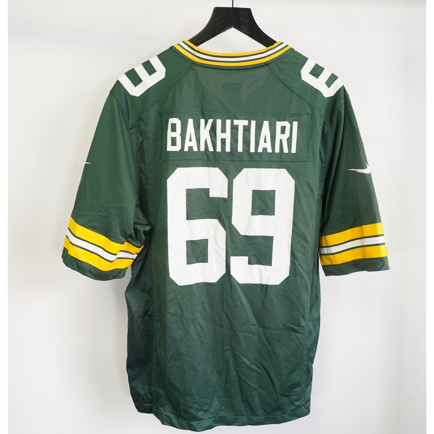 (L) Nike Green Bay Packers David Bakhtiari Football Jersey Mens L NFL On Field Green