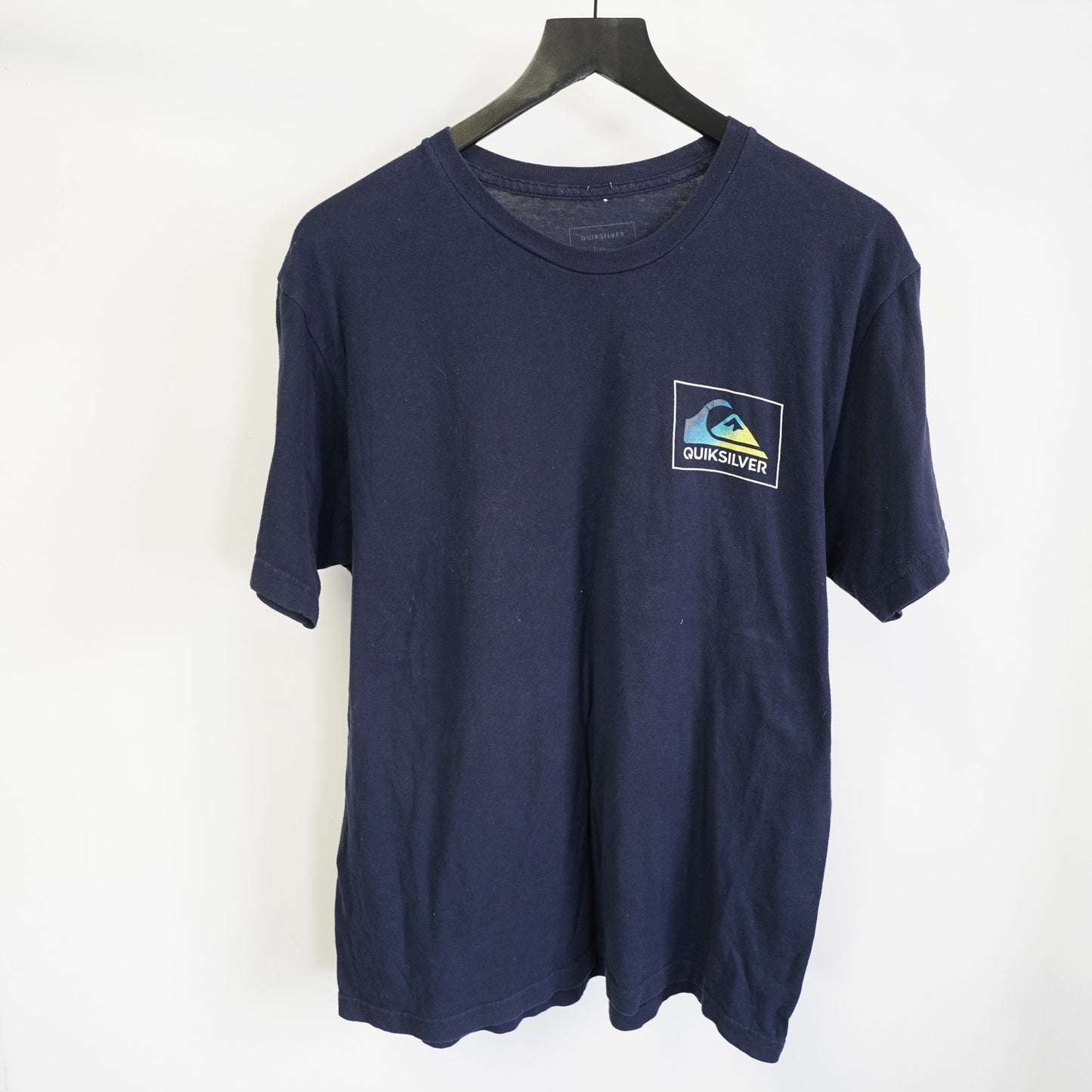 (L) Quick Silver 2000s Surf & Skate T-Shirt Men's L Navy Blue Surfing Y2K Beach