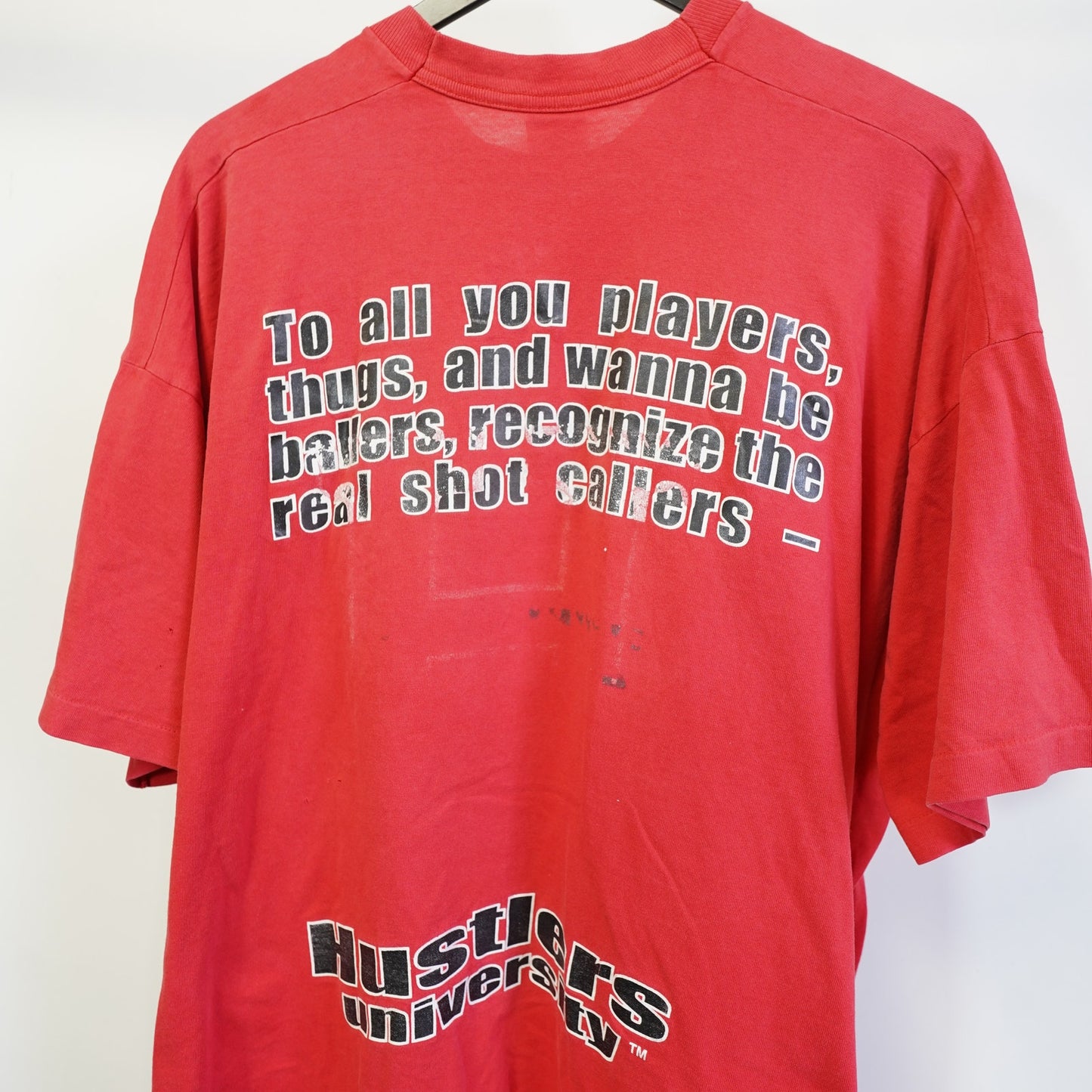 (3XL) Vintage DJ Screw Brand Hustlers University 90s Rap Hip Hop T-Shirt Mens 3XL Red