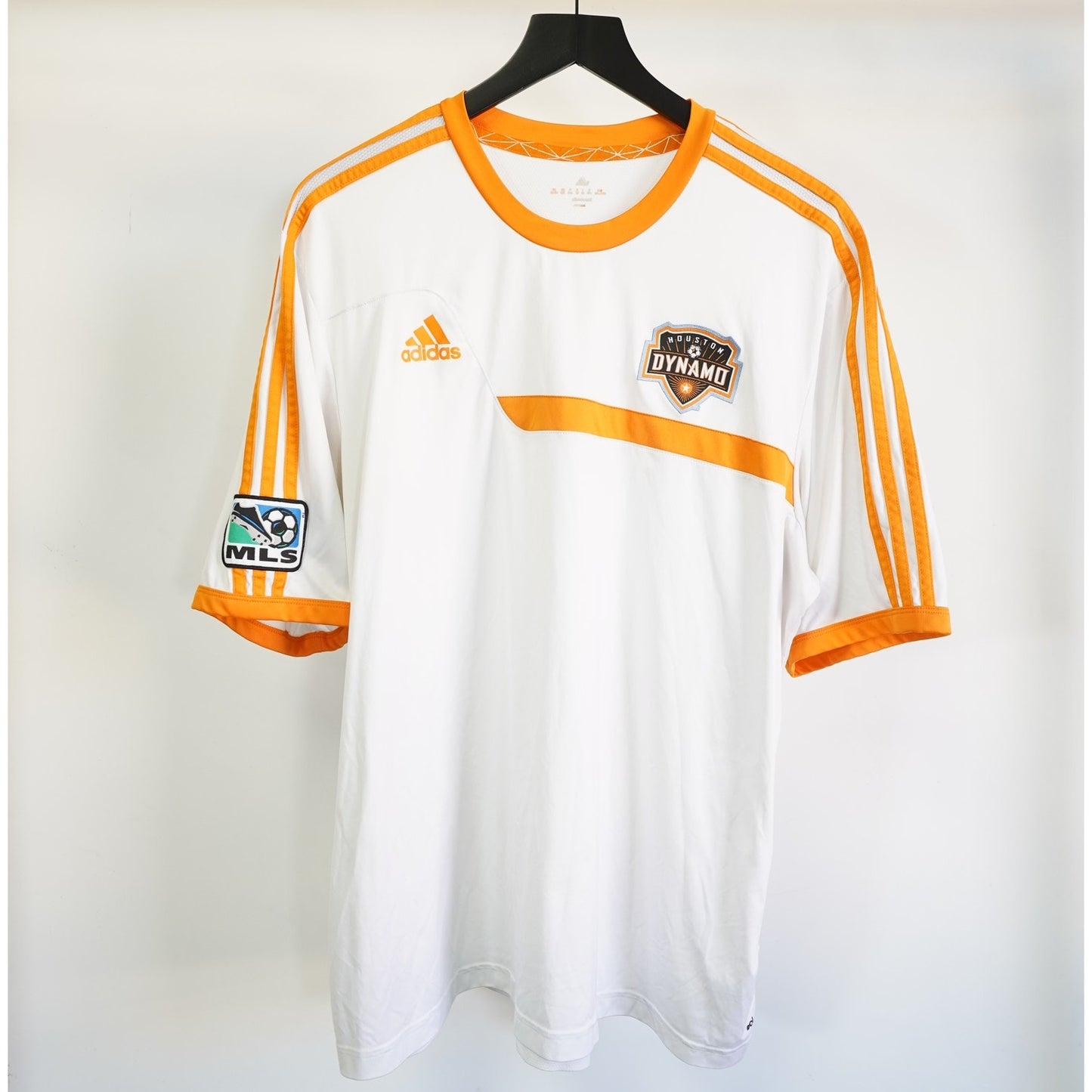 (XL) Adidas Houston Dynamo White MLS Soccer Jersey Men's XL White Orange Futbol