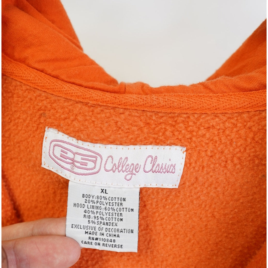 (Women's M) Vintage Miami Hurricanes Bedazzled Full Zip Hoodie Women's M Orange The U
