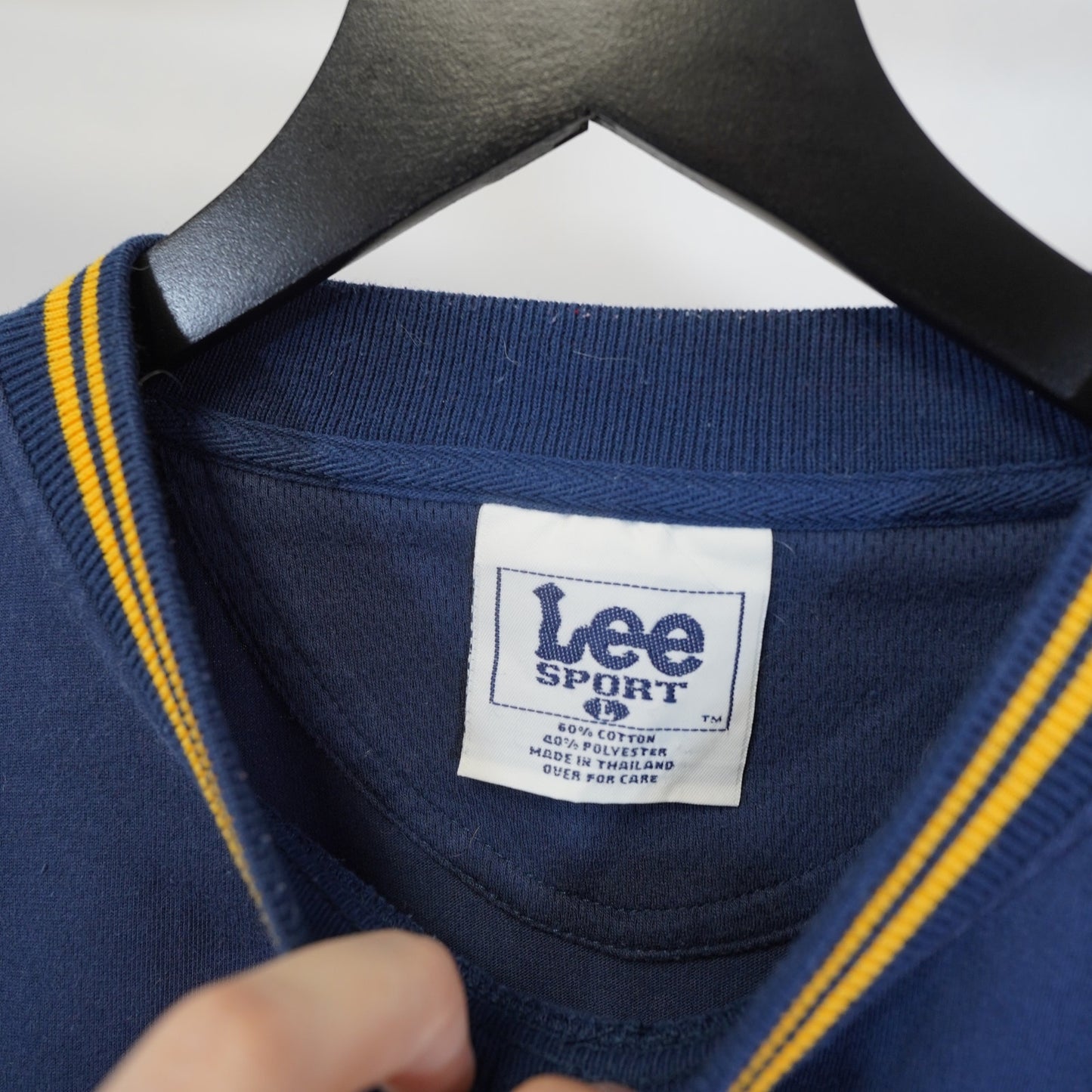 (L) Vintage St. Louis Blue Embroidered Lee Sweatshirt Men's L Blue Yellow Hockey NHL